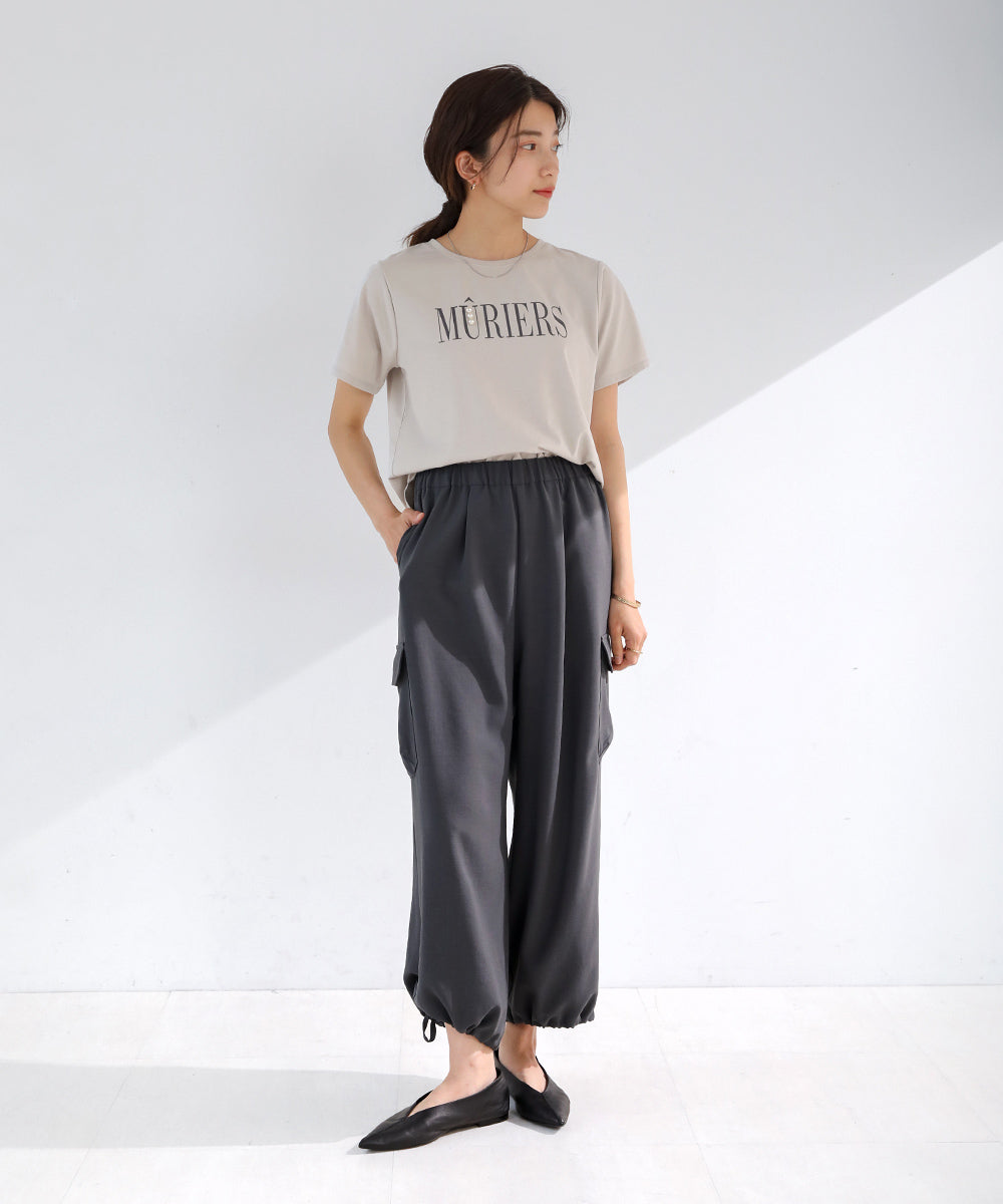 BouJeloud コットンロゴパールＴシャツ