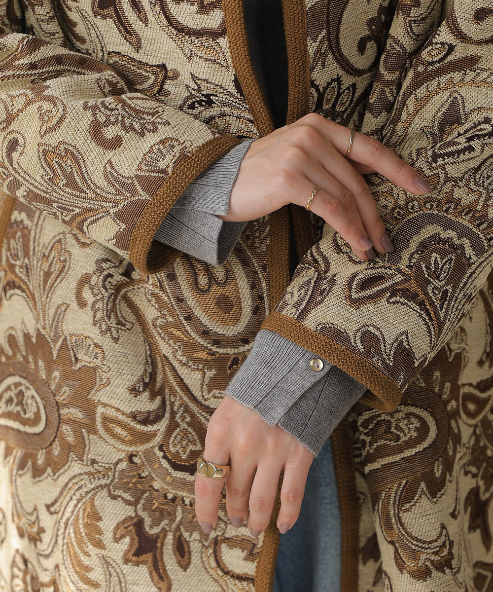 vintage ゴブラン織り ジャガードコート