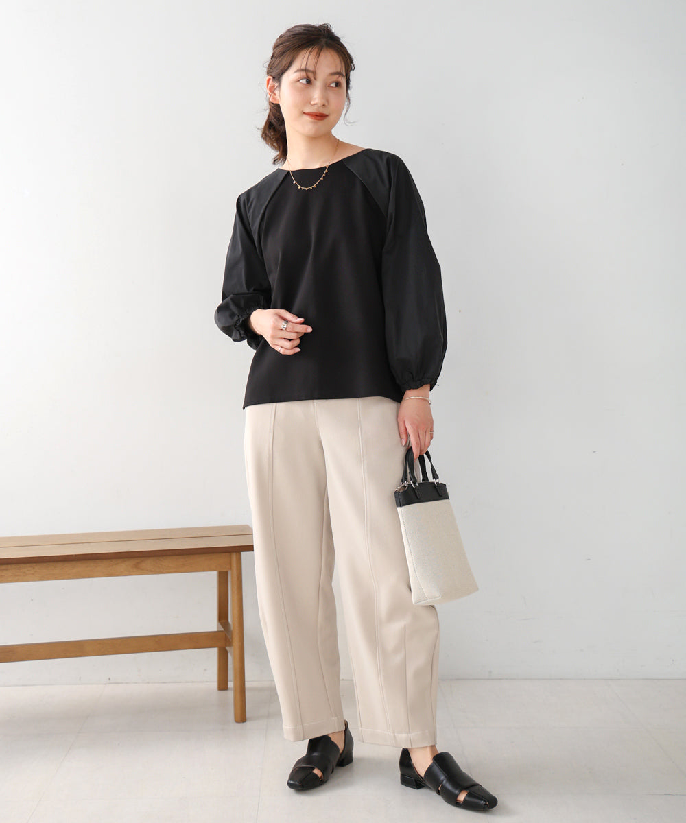 美品】Style Bavie コットンブラウスカットソー BR-