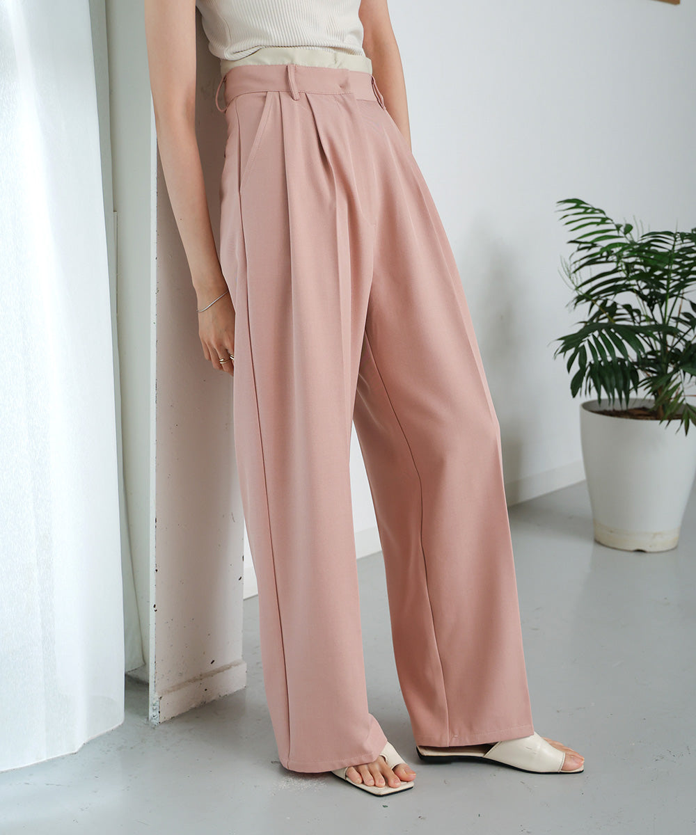 DOUBLE WAIST CENTER PRESSED SLACKS