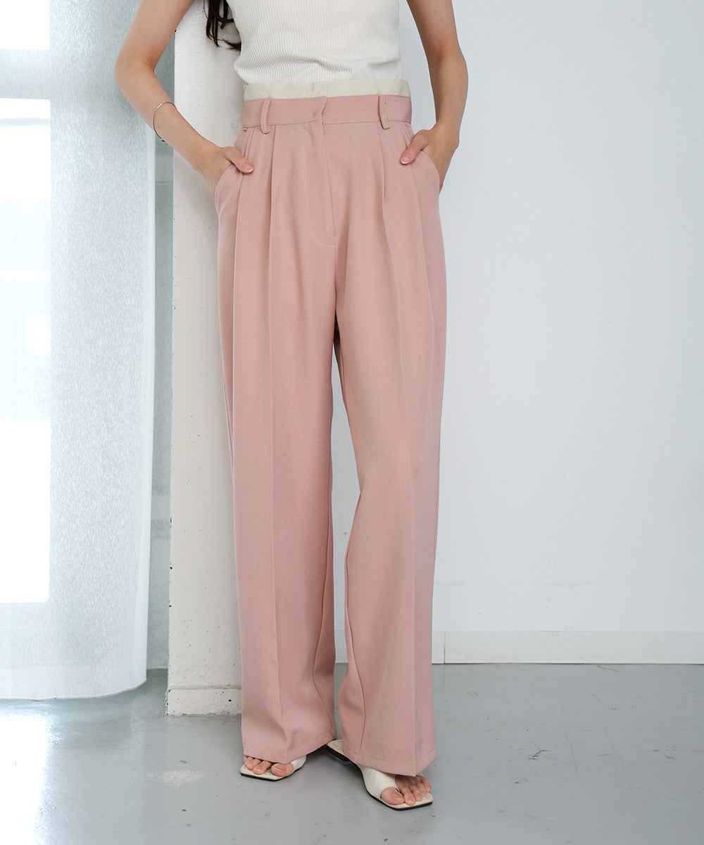 DOUBLE WAIST CENTER PRESSED SLACKS