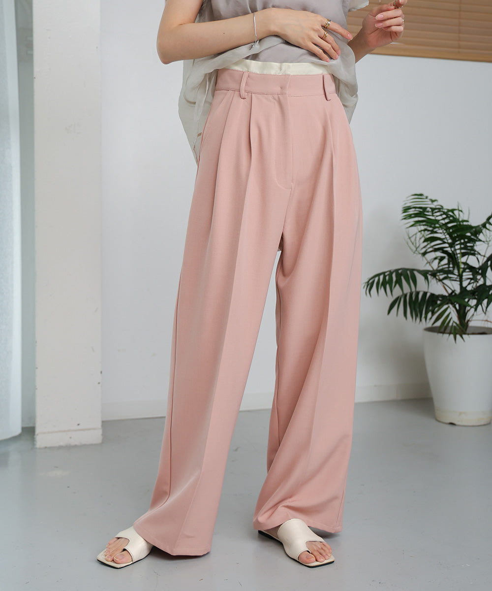 DOUBLE WAIST CENTER PRESSED SLACKS