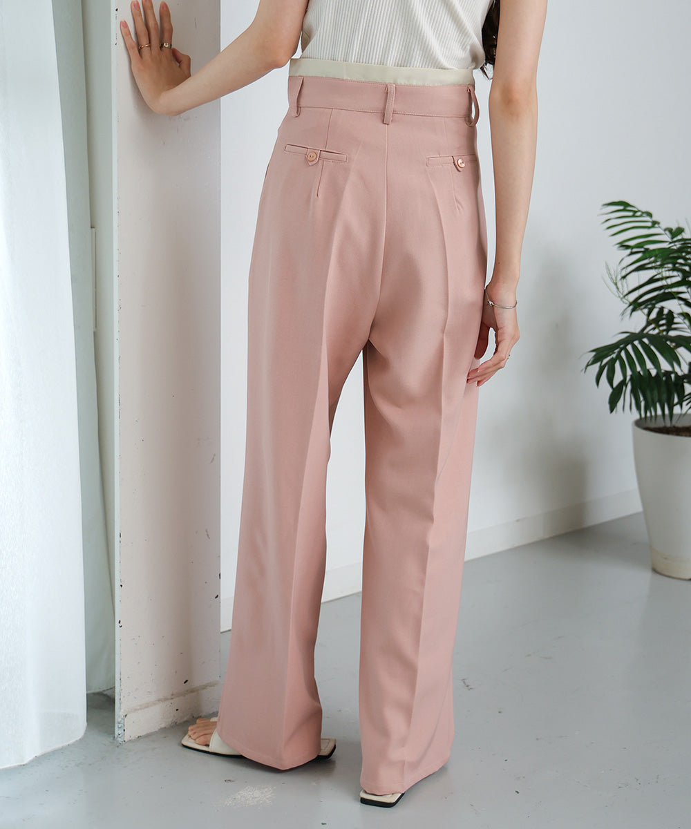 DOUBLE WAIST CENTER PRESSED SLACKS