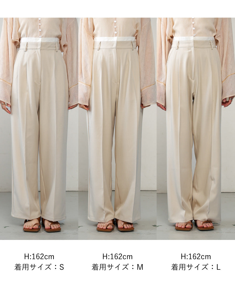 DOUBLE WAIST CENTER PRESSED SLACKS