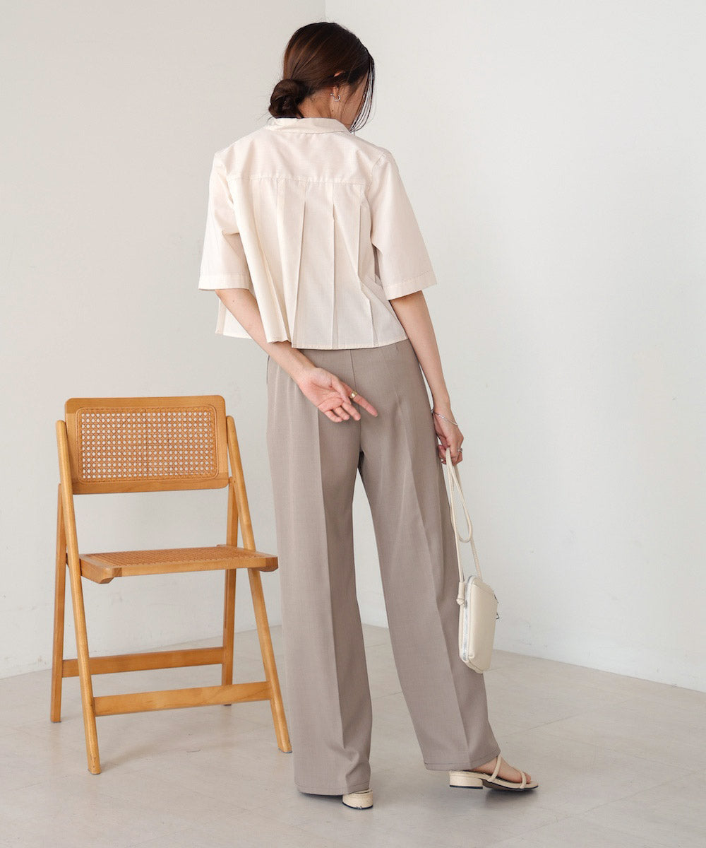 DOUBLE WAIST CENTER PRESSED SLACKS