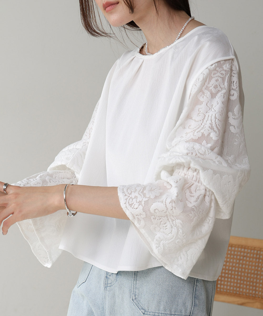 CANDY SLEEVE LACE BLOUSE