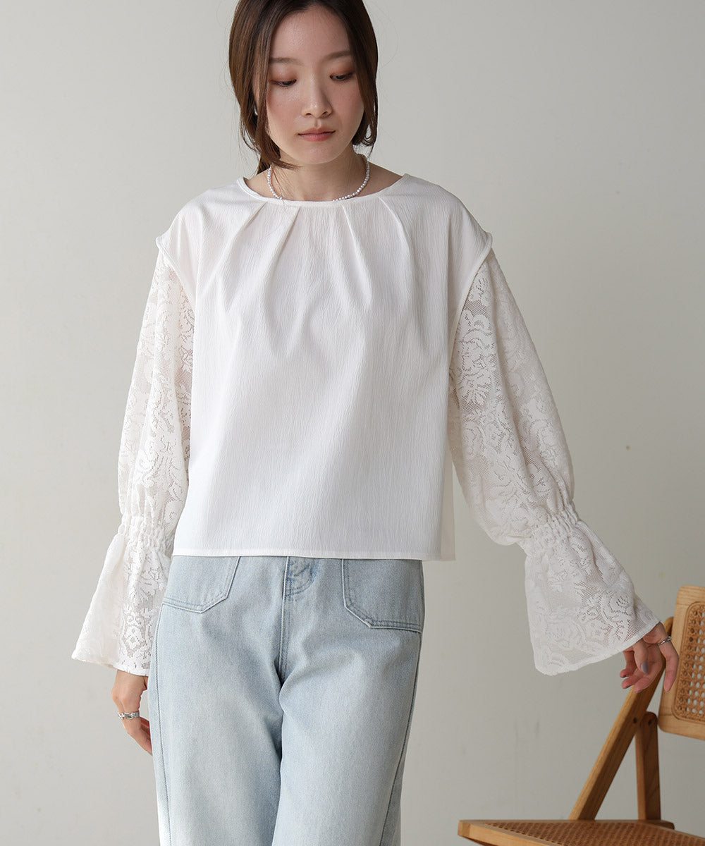 CANDY SLEEVE LACE BLOUSE