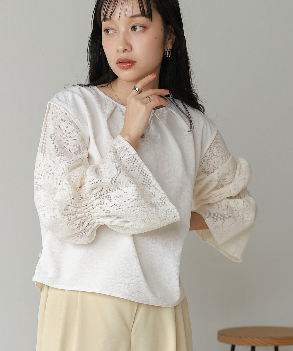 CANDY SLEEVE LACE BLOUSE