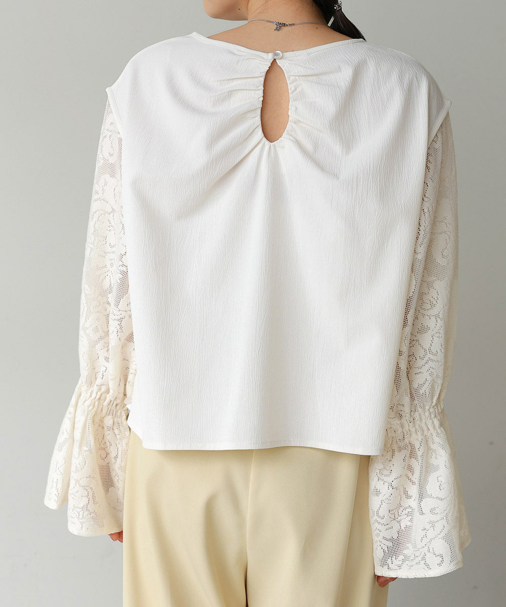 CANDY SLEEVE LACE BLOUSE