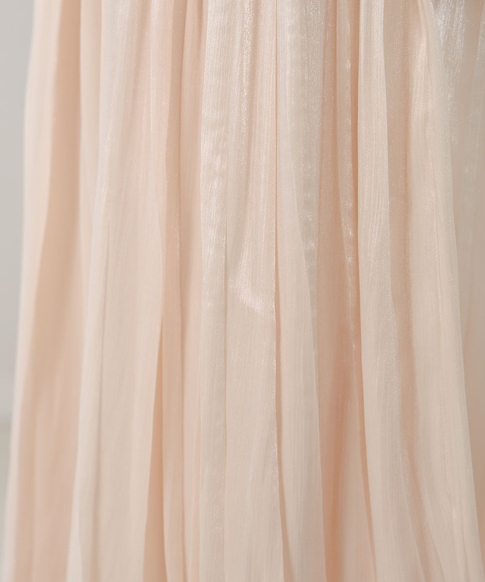 sheer glitter pleated skirt