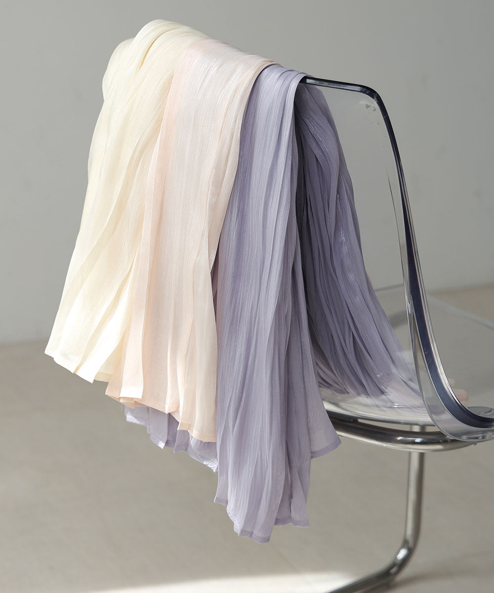 sheer glitter pleated skirt