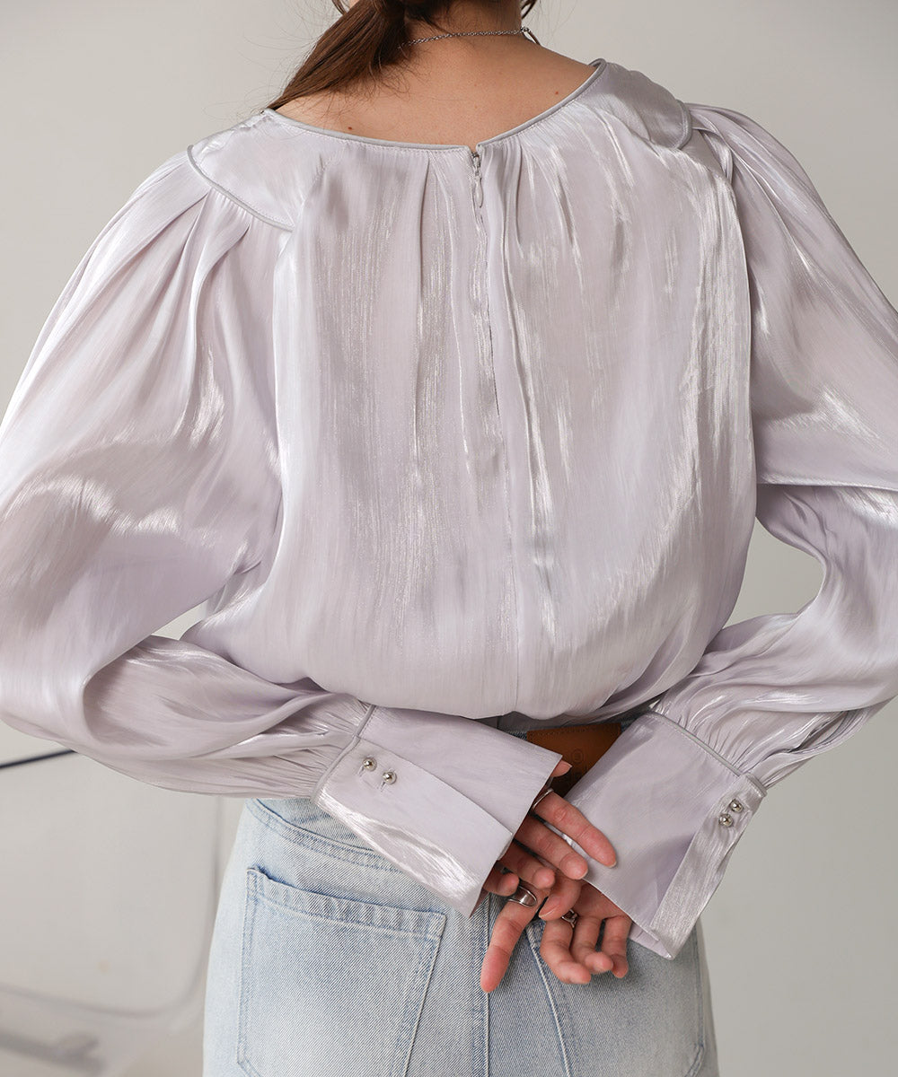 SHEER SHINY BLOUSE