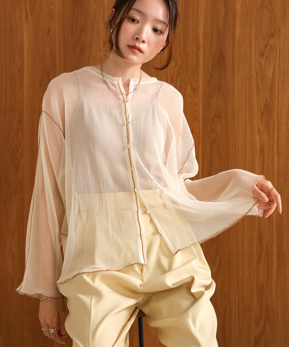 2way mellow tulle cardigan tops