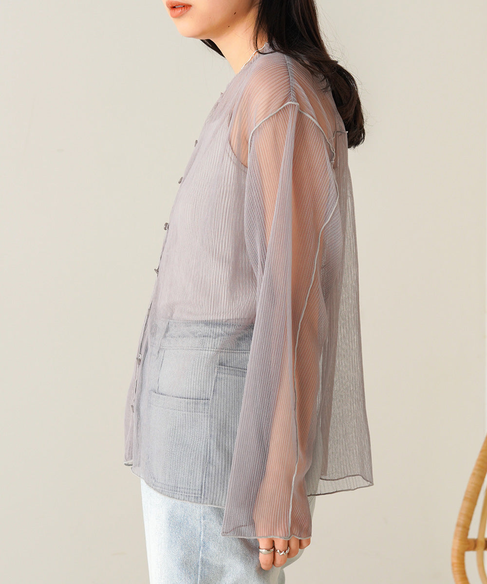 2way mellow tulle cardigan tops