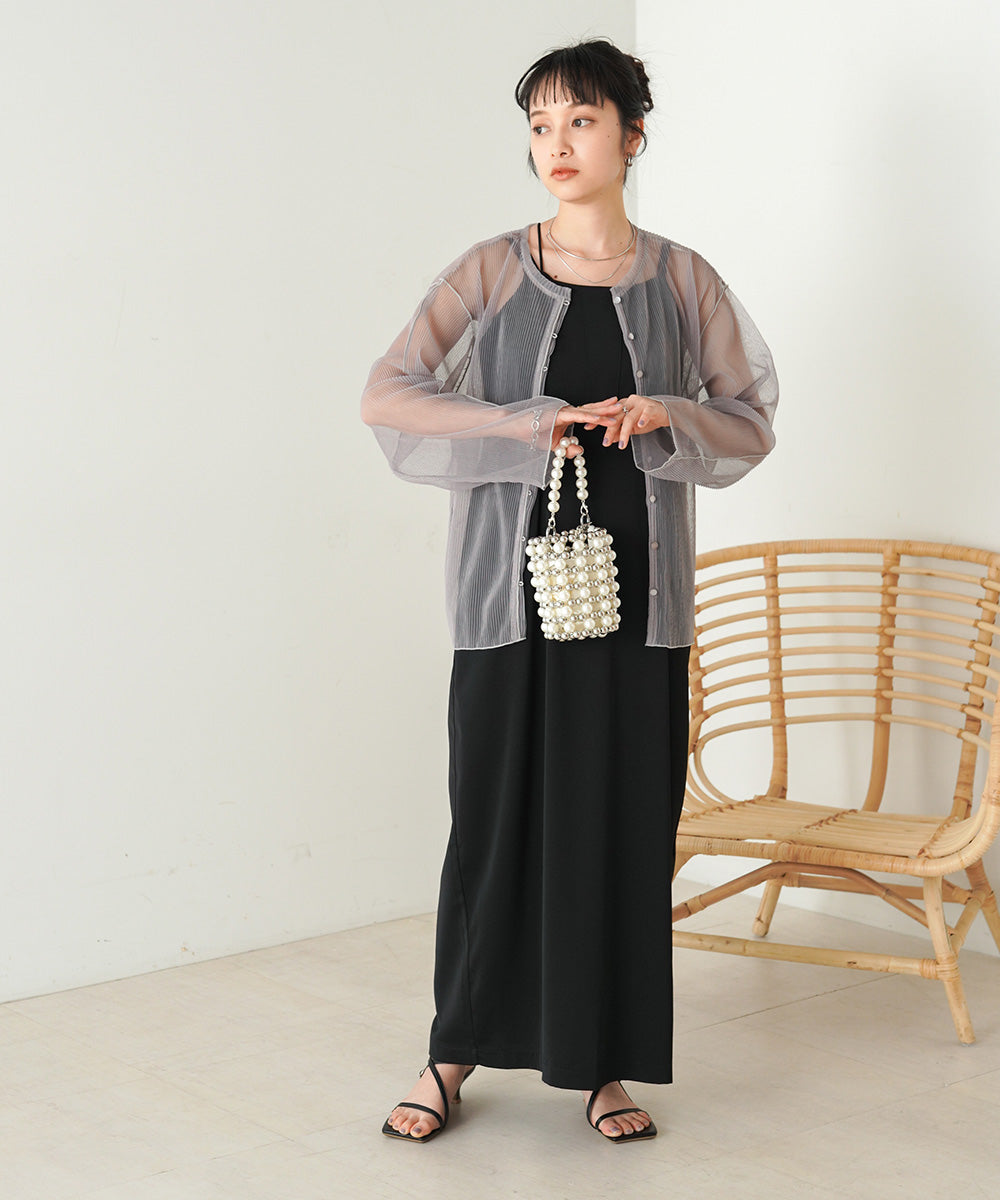 2way mellow tulle cardigan tops