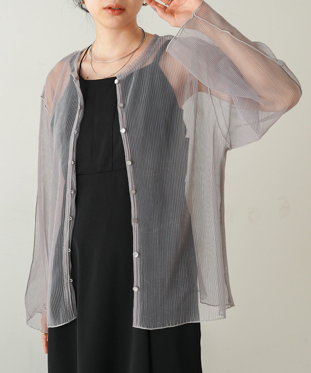 2way mellow tulle cardigan tops