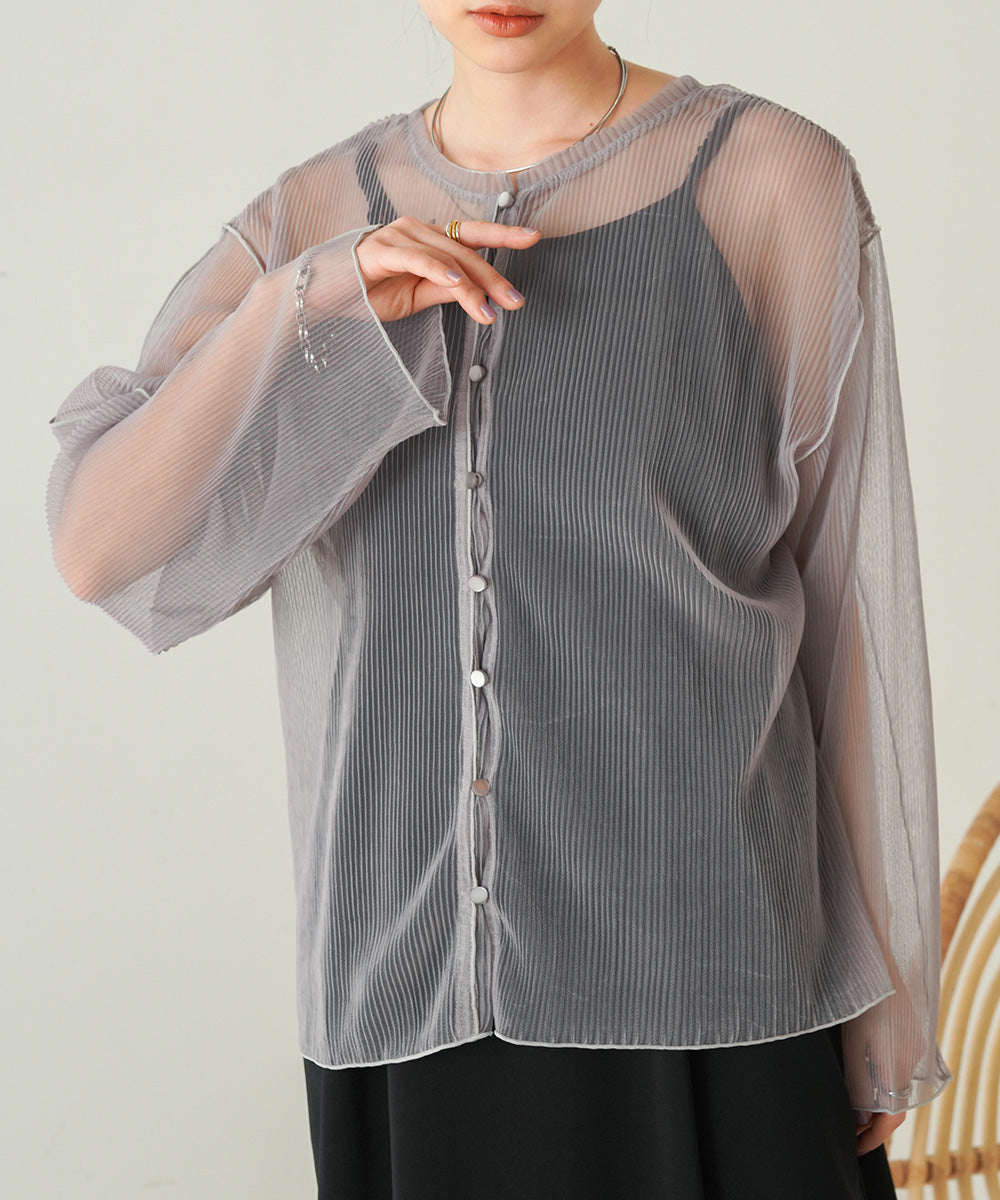 2way mellow tulle cardigan tops