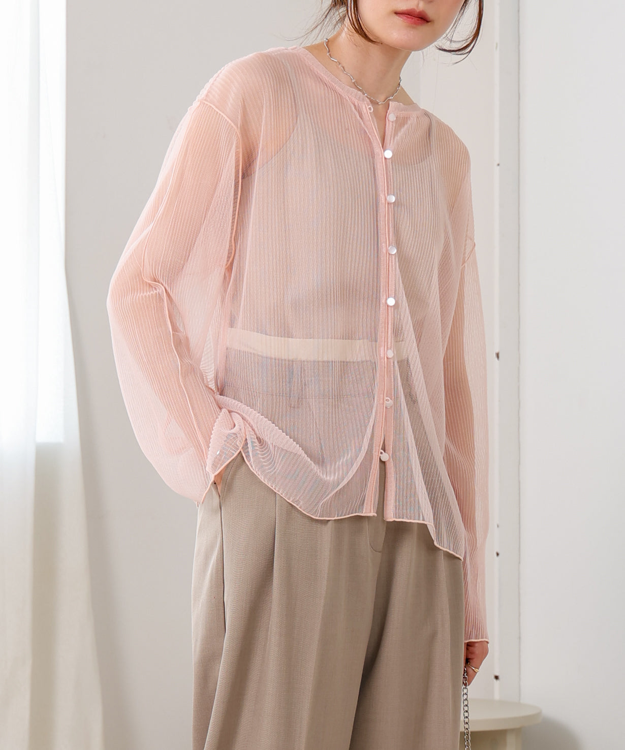 2way mellow tulle cardigan tops