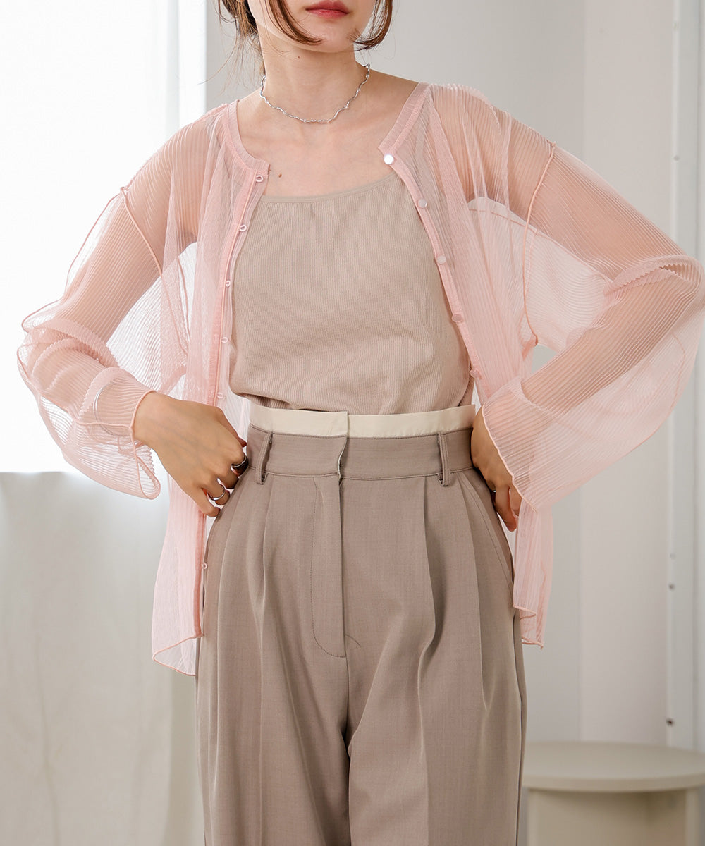 2way mellow tulle cardigan tops