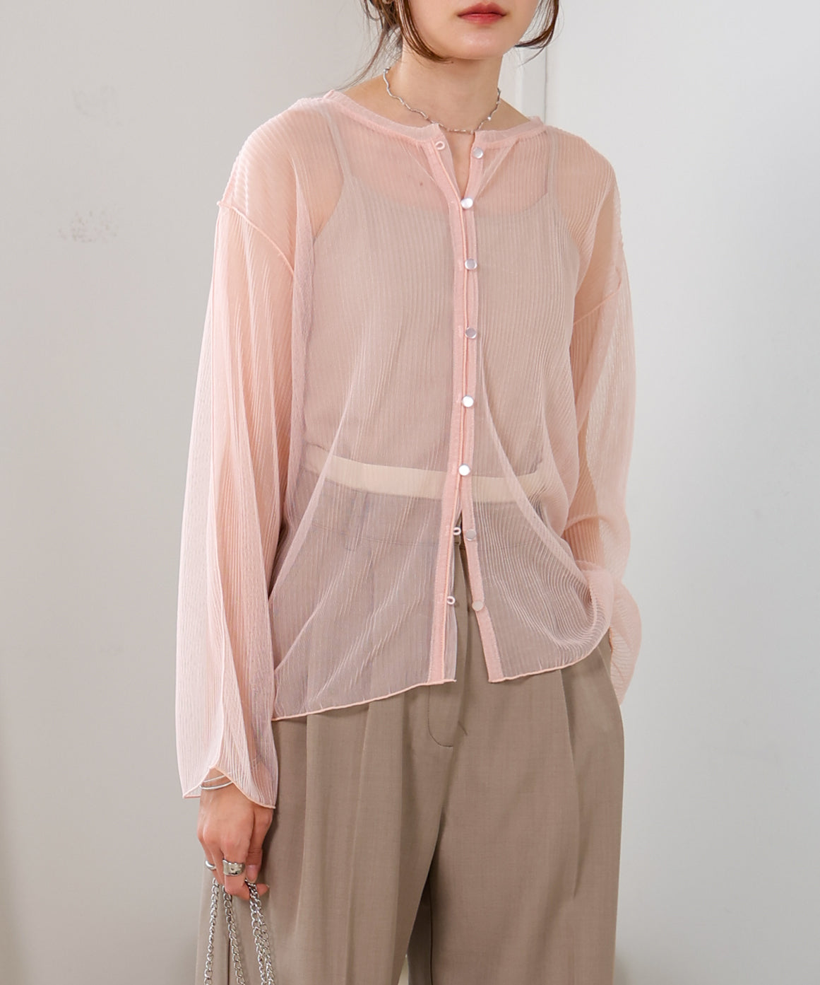 2way mellow tulle cardigan tops