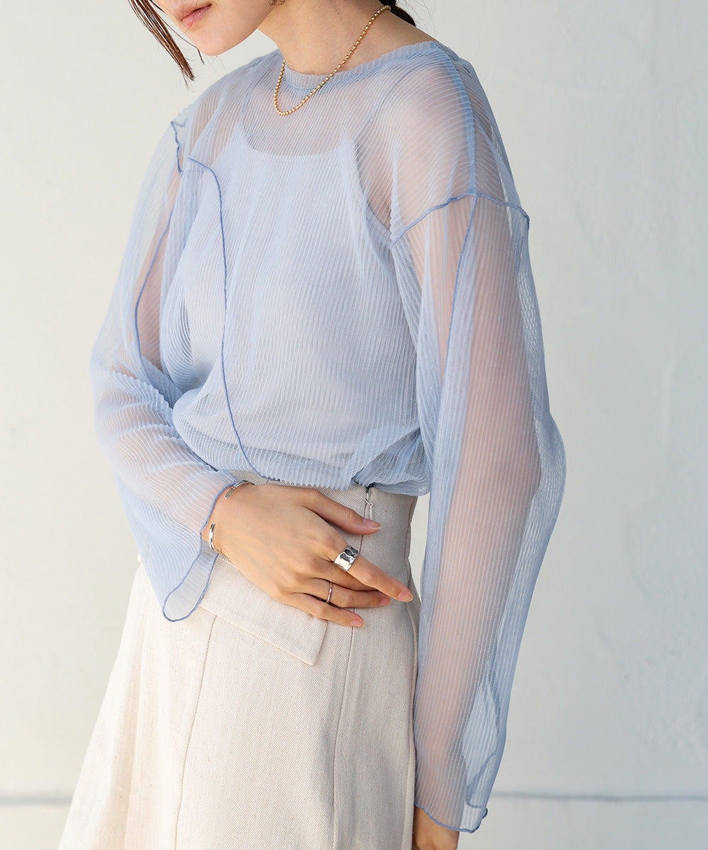 2way mellow tulle cardigan tops