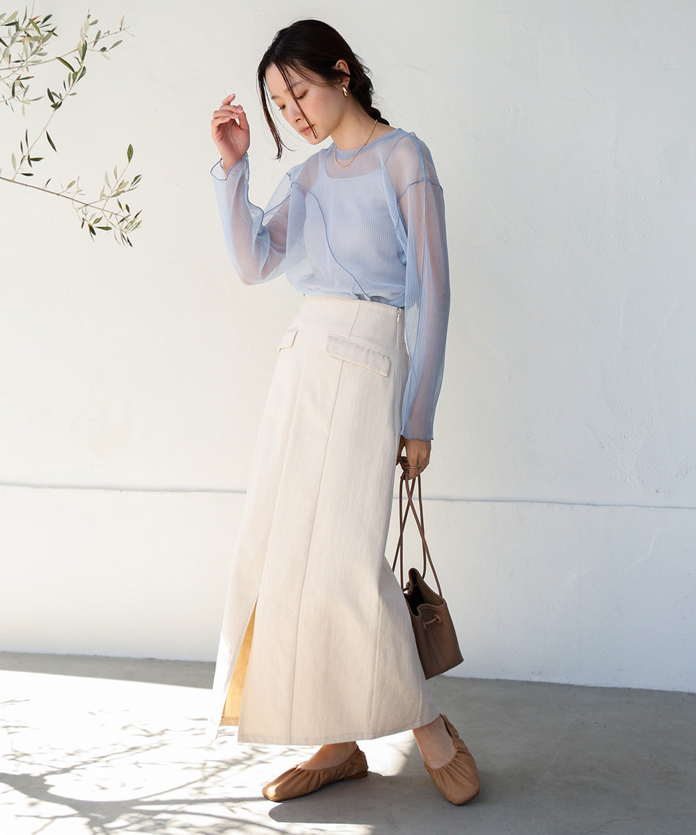 2way mellow tulle cardigan tops