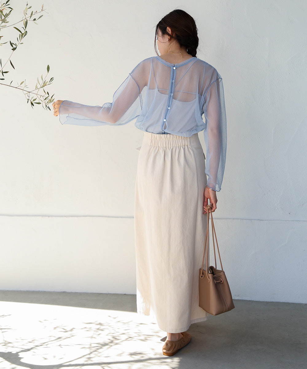 2way mellow tulle cardigan tops