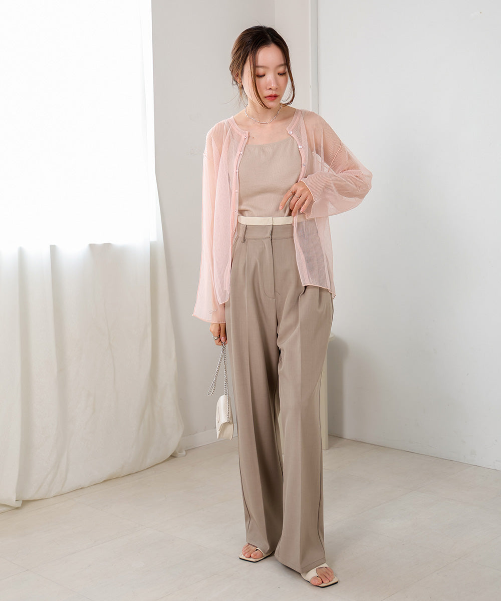 2way mellow tulle cardigan tops