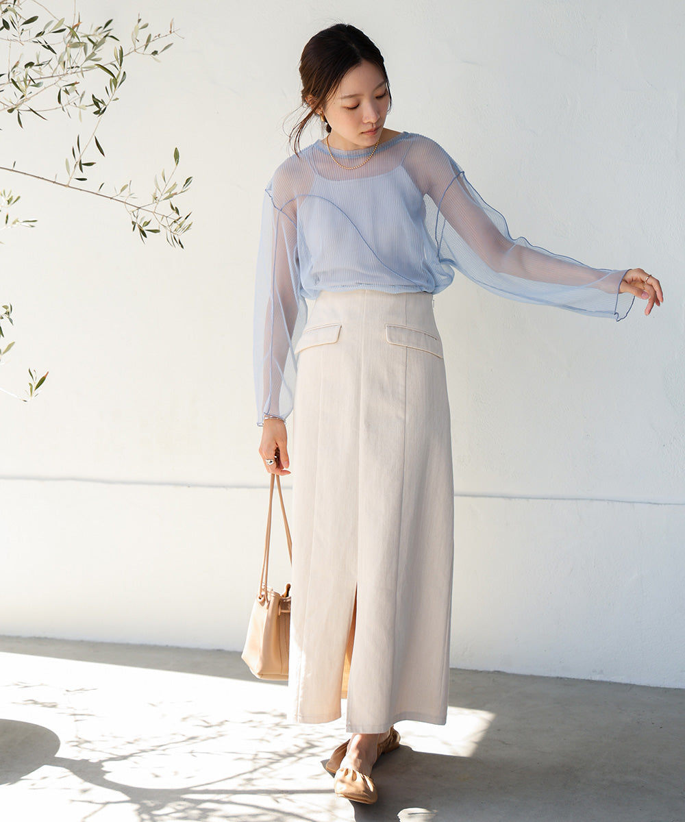 2way mellow tulle cardigan tops