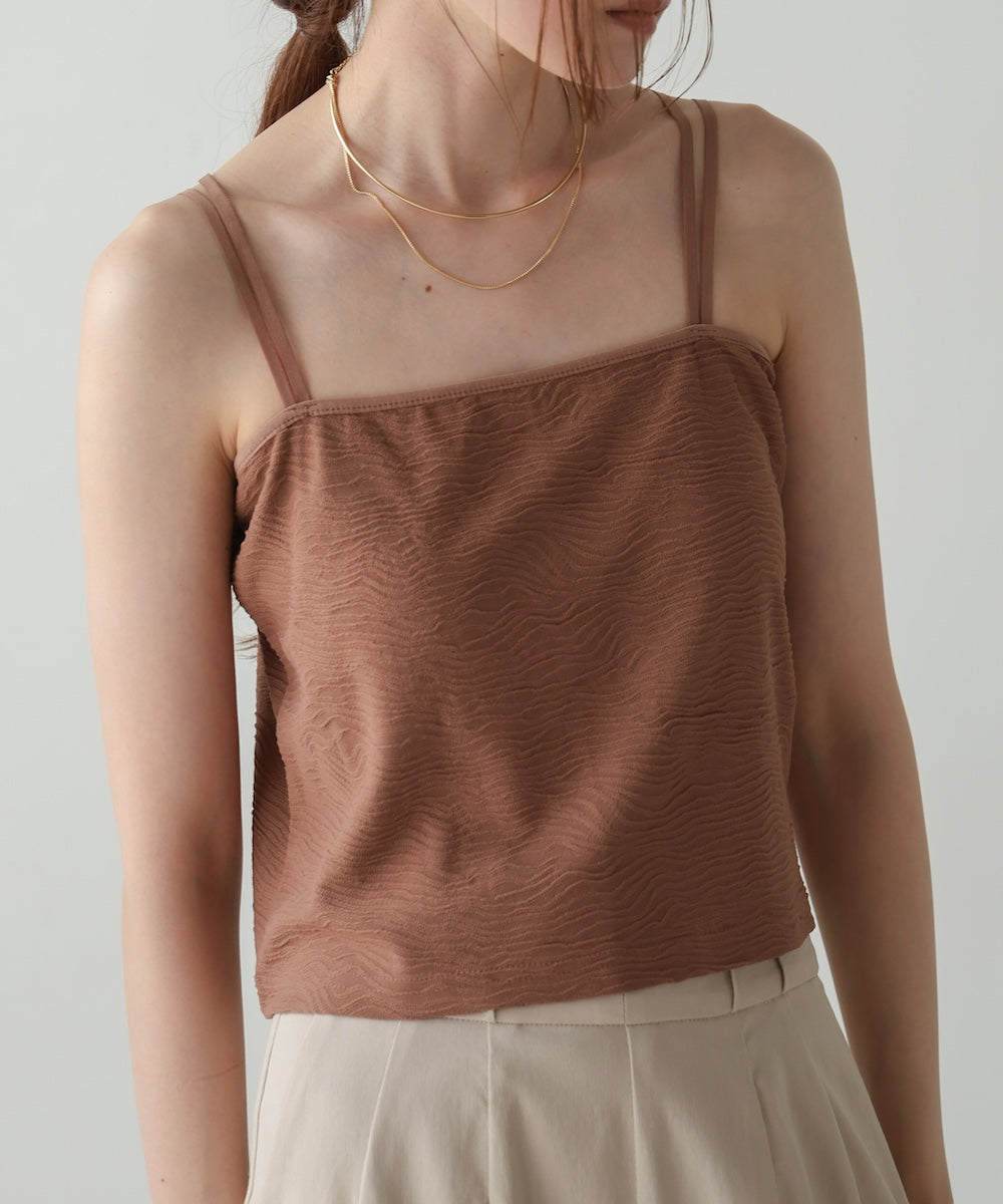 short length jacquard camisole with cup