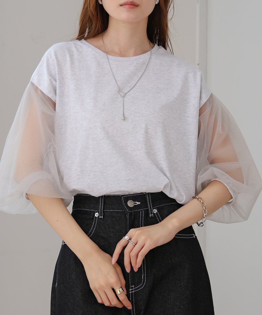 sheer volume sleeve tops