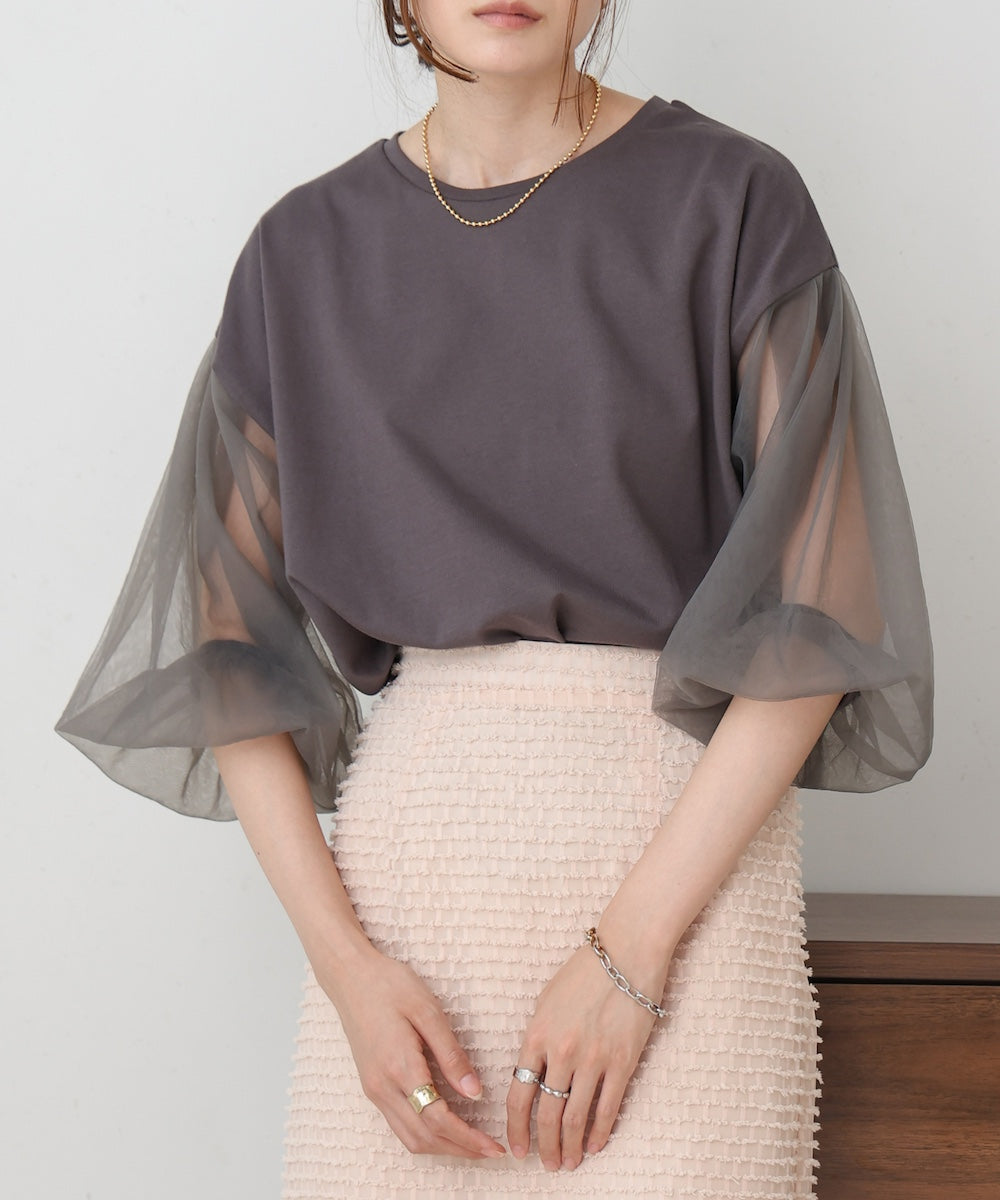 sheer volume sleeve tops