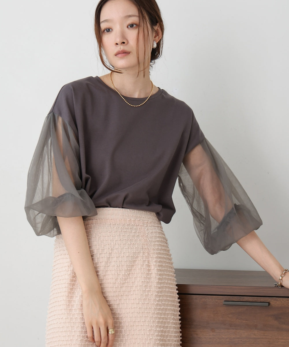 sheer volume sleeve tops