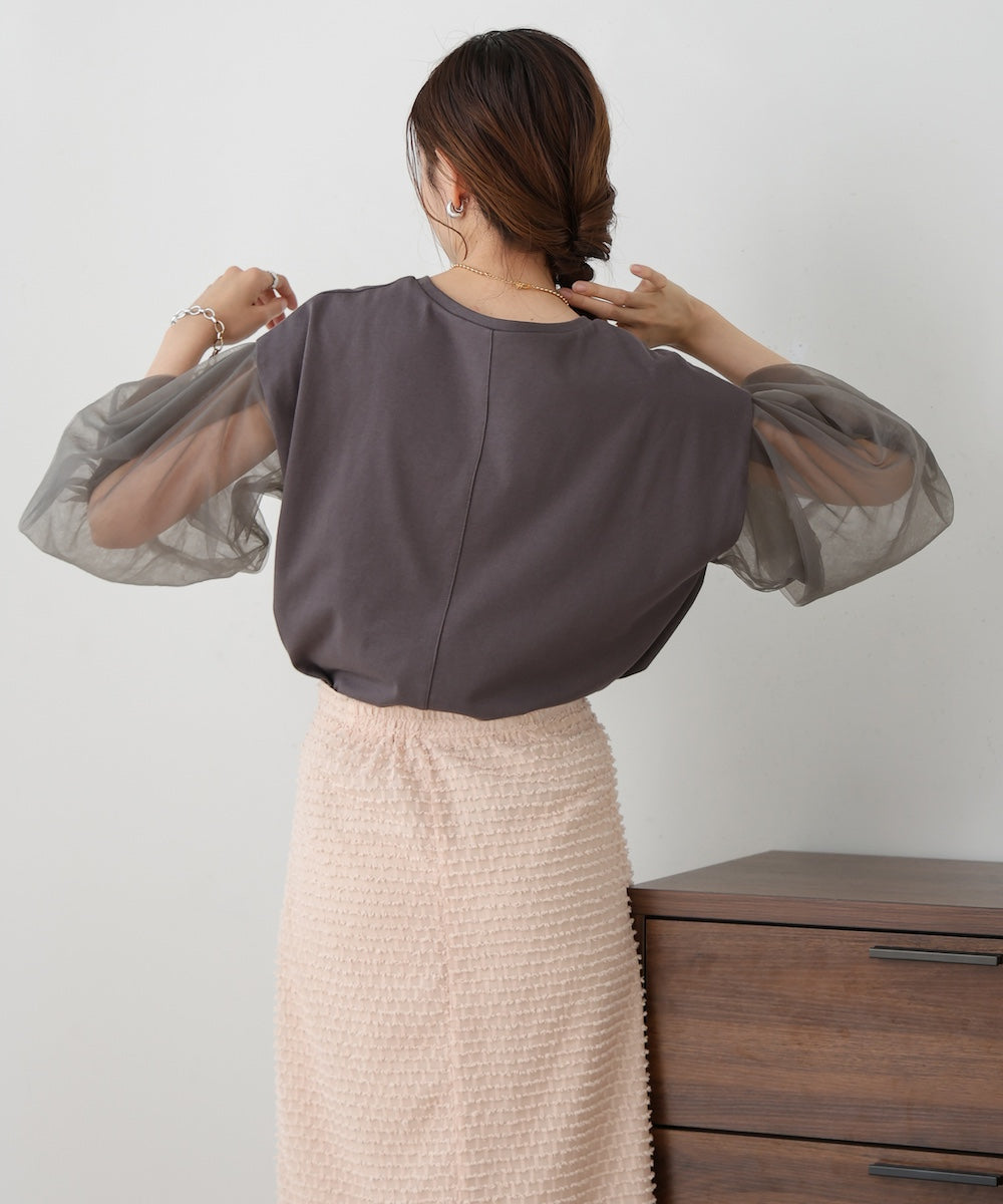 sheer volume sleeve tops