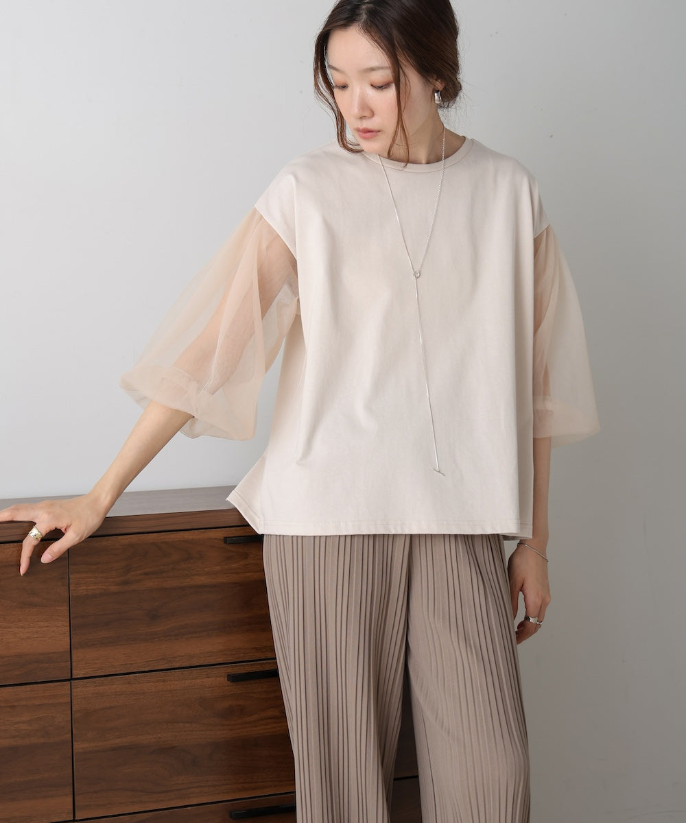 sheer volume sleeve tops