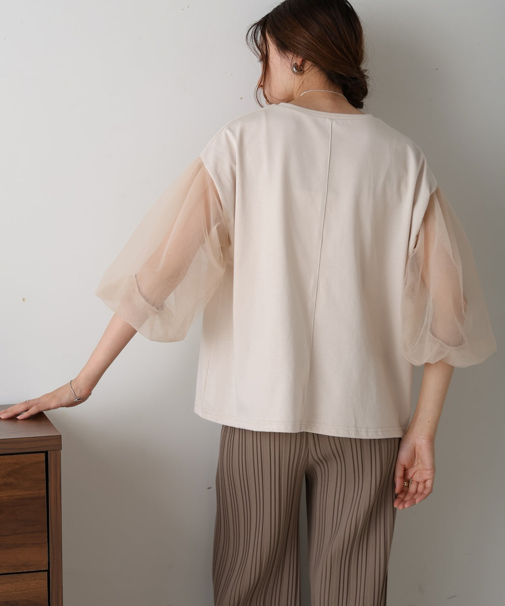 sheer volume sleeve tops