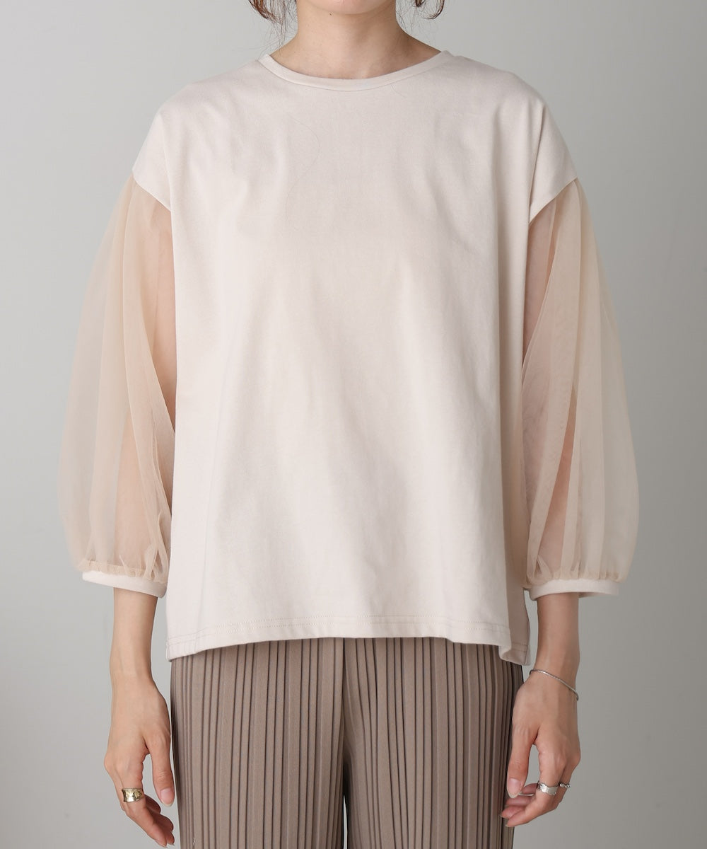 sheer volume sleeve tops