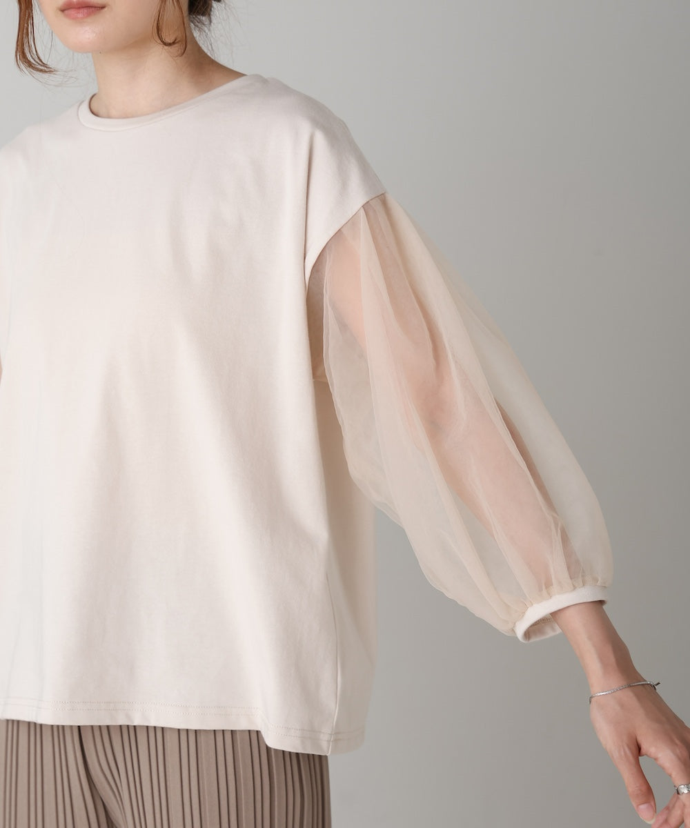 sheer volume sleeve tops