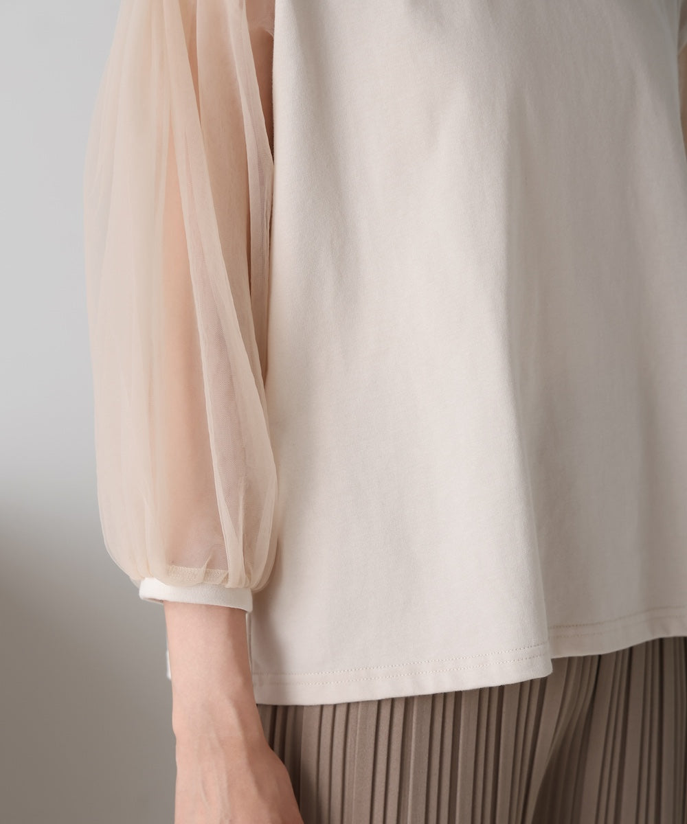 sheer volume sleeve tops