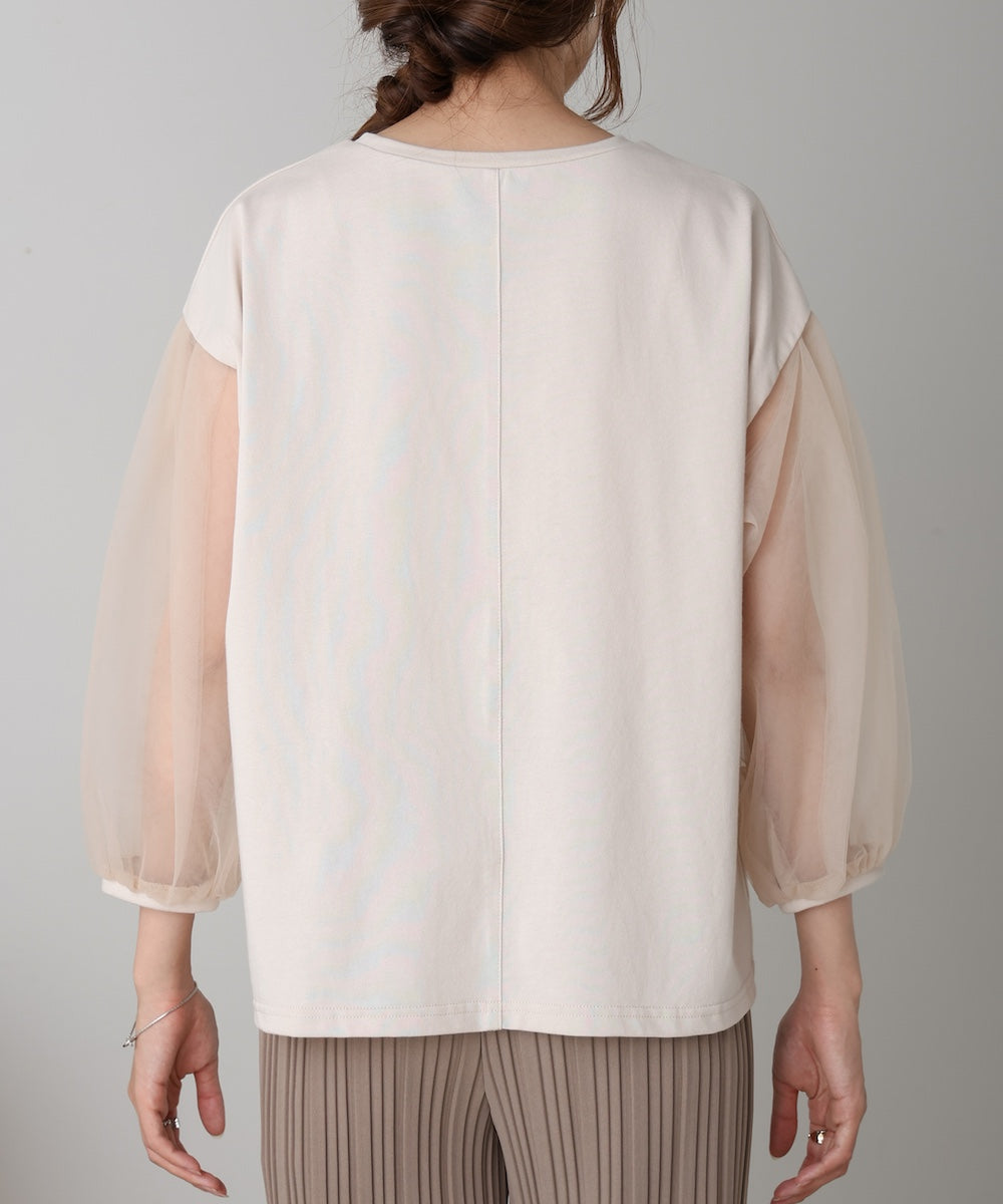 sheer volume sleeve tops