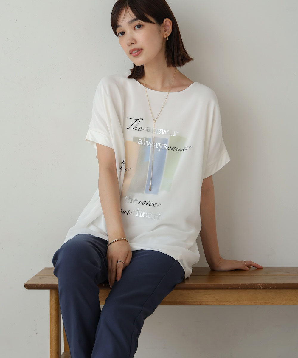 シアーレイヤードコラージュＴシャツ