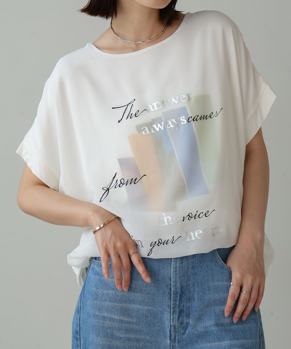 シアーレイヤードコラージュＴシャツ