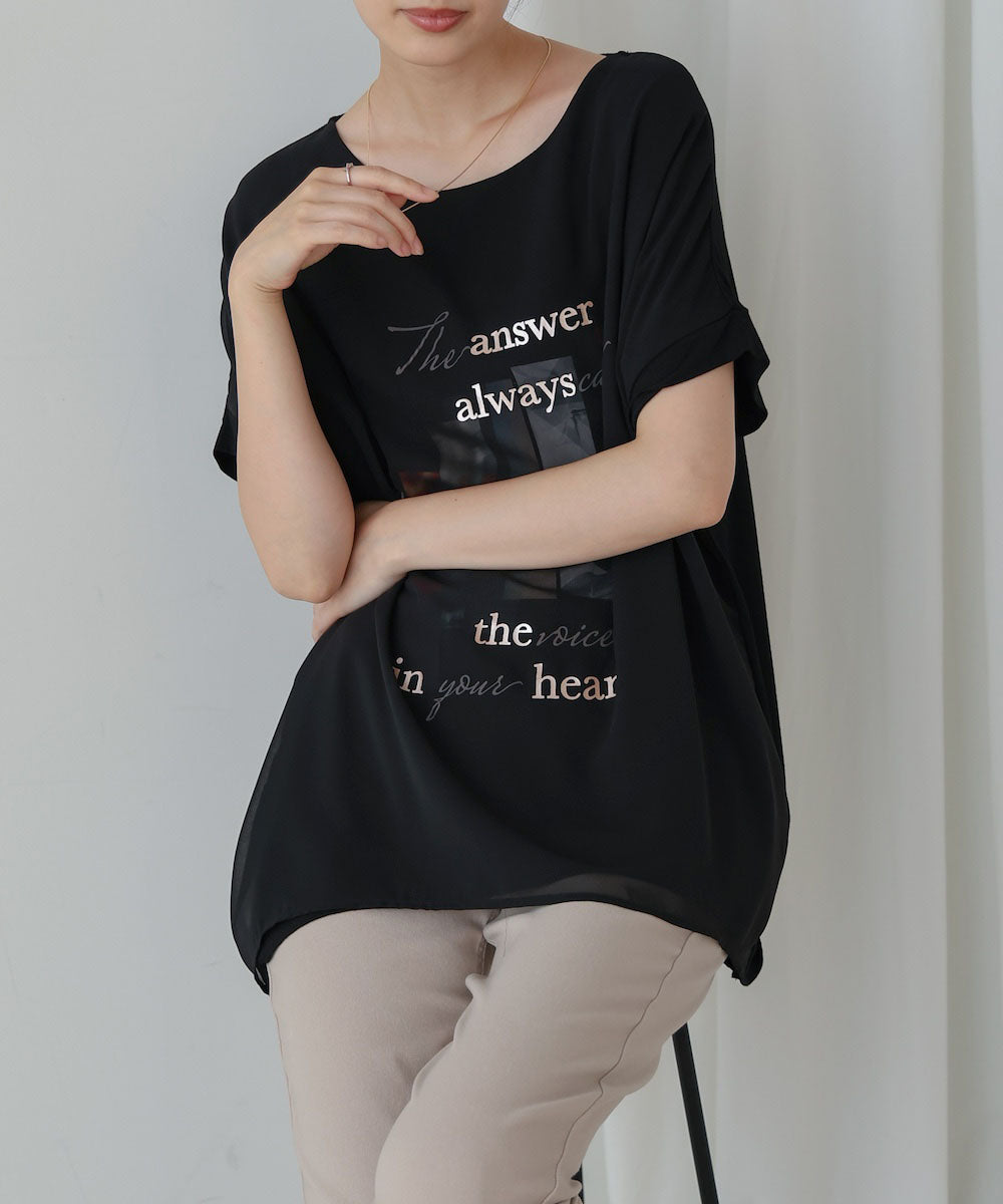 シアーレイヤードコラージュＴシャツ