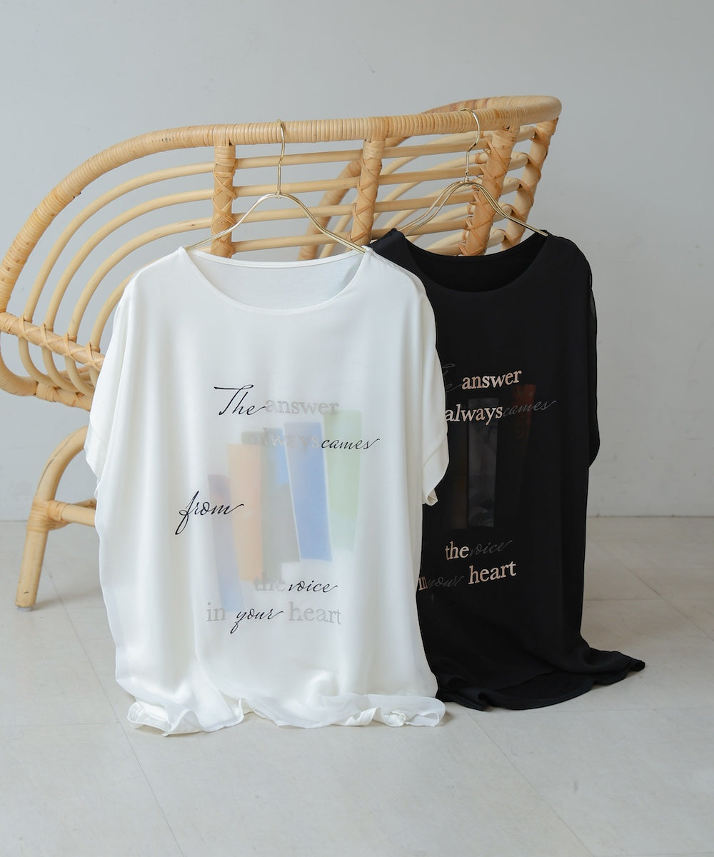 シアーレイヤードコラージュＴシャツ