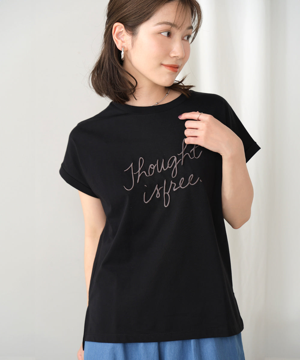 刺繍ロゴTシャツ