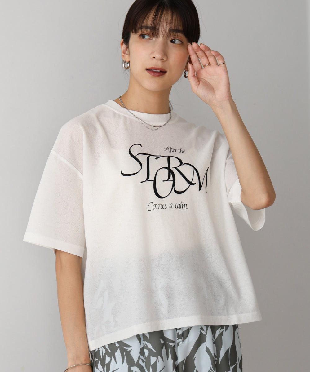 梨地ロゴTシャツ