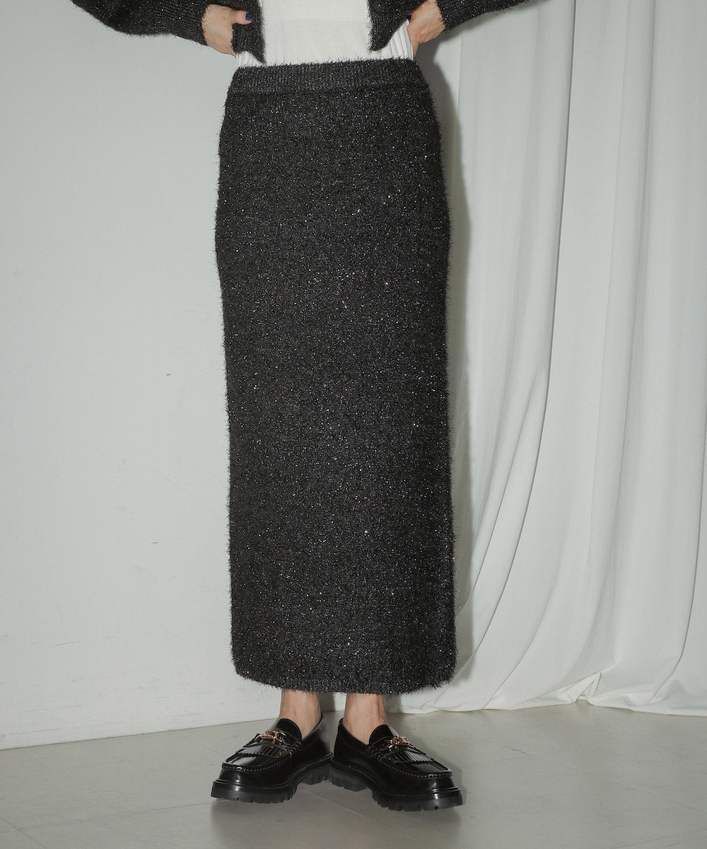 LAME KNIT SKIRT