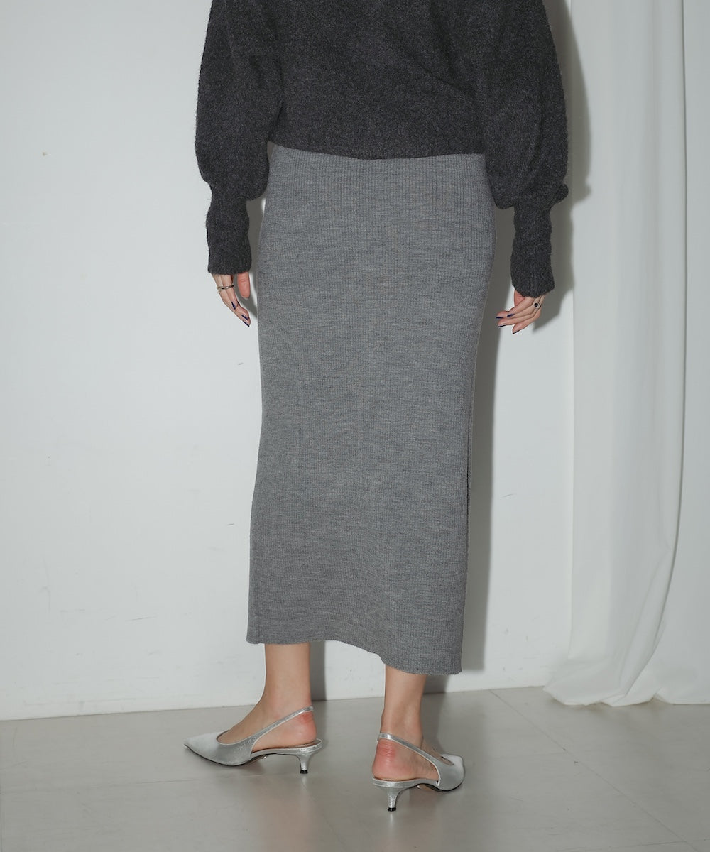 ZIPUP KNIT SKIRT