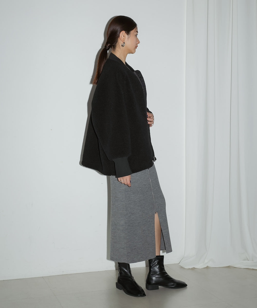 ZIPUP KNIT SKIRT