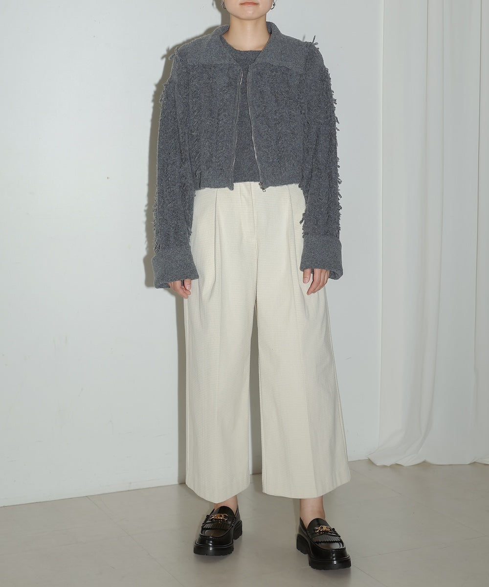 WAFFLE WIDE PANTS